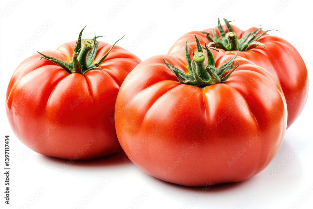 Fresh red tomatoes arranged on a white background Fresh red tomatoes arranged on a white background
