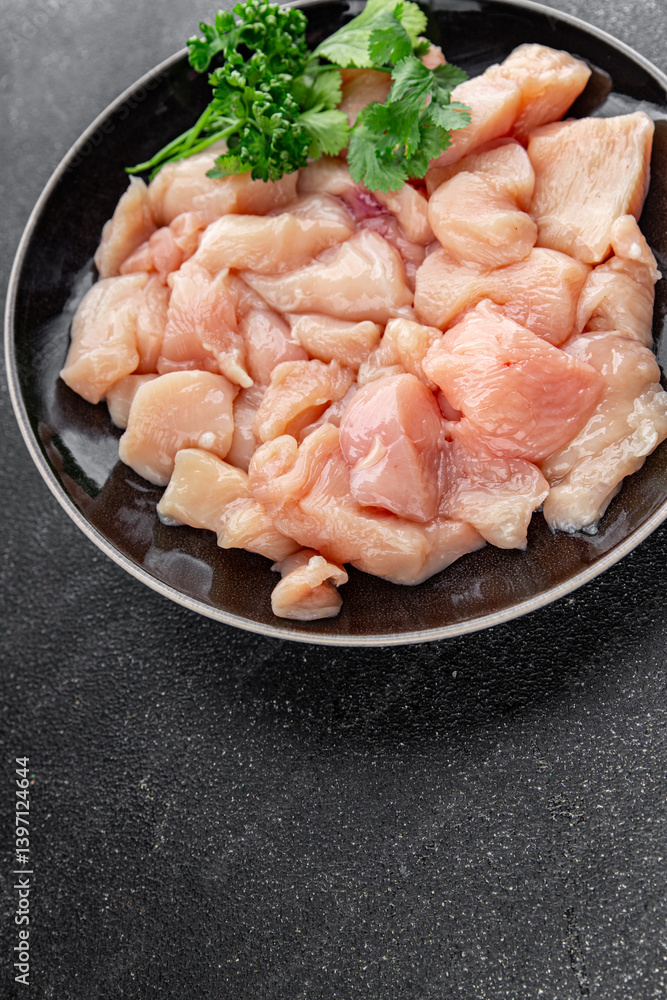 Chicken raw meat pieces of meat poultry tasty fresh delicious gourmet food background on table rustic food top view copy space keto and paleo diet Chicken raw meat pieces of meat poultry tasty fresh delicious gourmet food background on table rustic food top view copy space keto and paleo diet