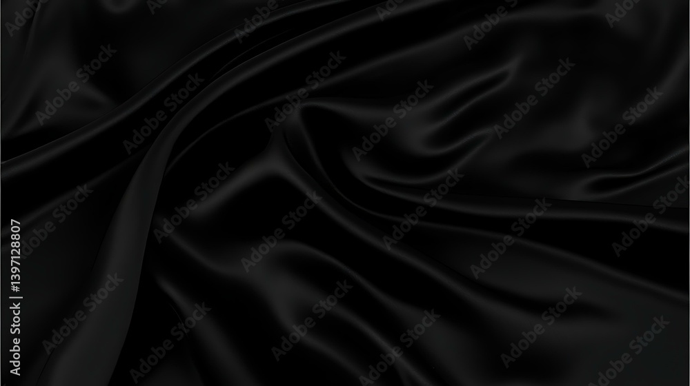 Smooth, draped silk fabric in a monochrome color scheme with natural folds and delicate highlights Smooth, draped silk fabric in a monochrome color scheme with natural folds and delicate highlights