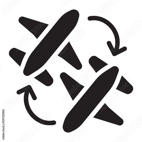 planes glyph icon