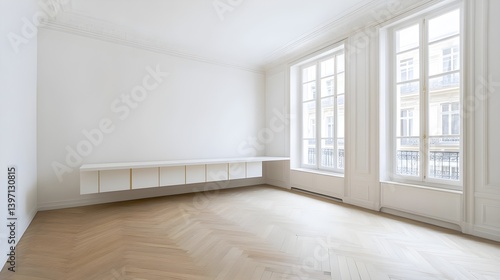 Wallpaper Mural Elegant White Kitchen with Minimalist Cabinets and Gold Handles Torontodigital.ca