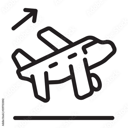 Taking Off line icon