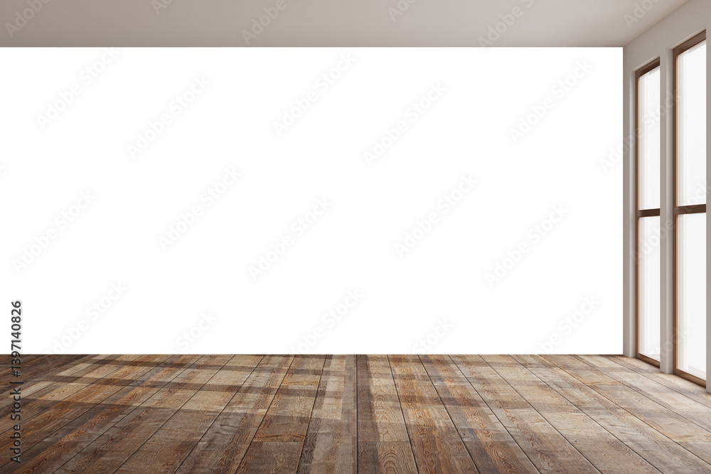 Wooden floor in room on transparent background- 3D rendering Wooden floor in room on transparent background- 3D rendering