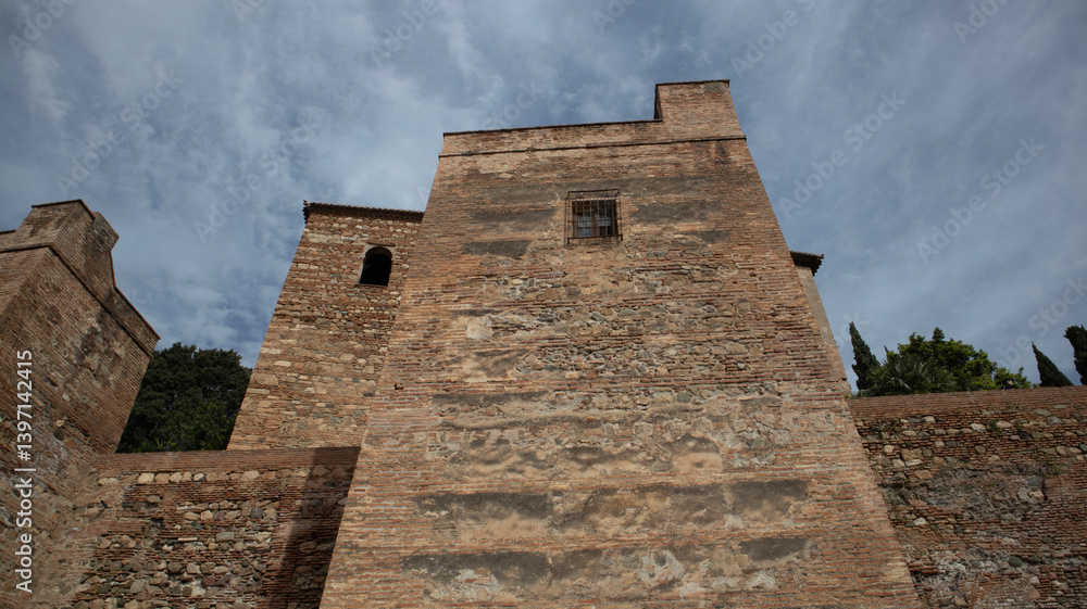 tower of the castle gibilfaro, Malaga,Spain tower of the castle gibilfaro, Malaga,Spain