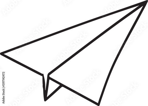 vector illustration of papper airplan