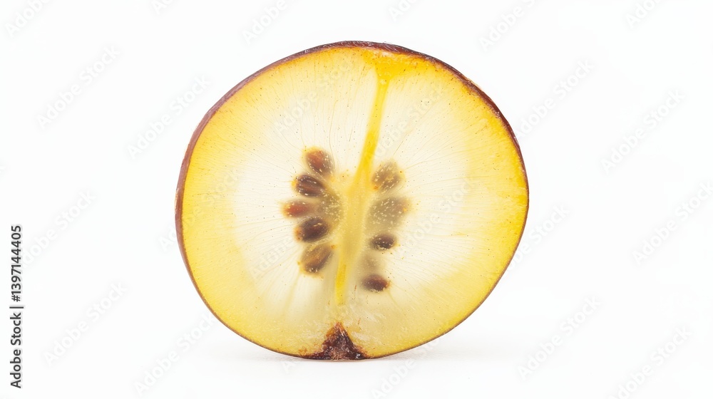 Juicy Gooseberry Cut in Half Revealing Its Fresh Interior Juicy Gooseberry Cut in Half Revealing Its Fresh Interior