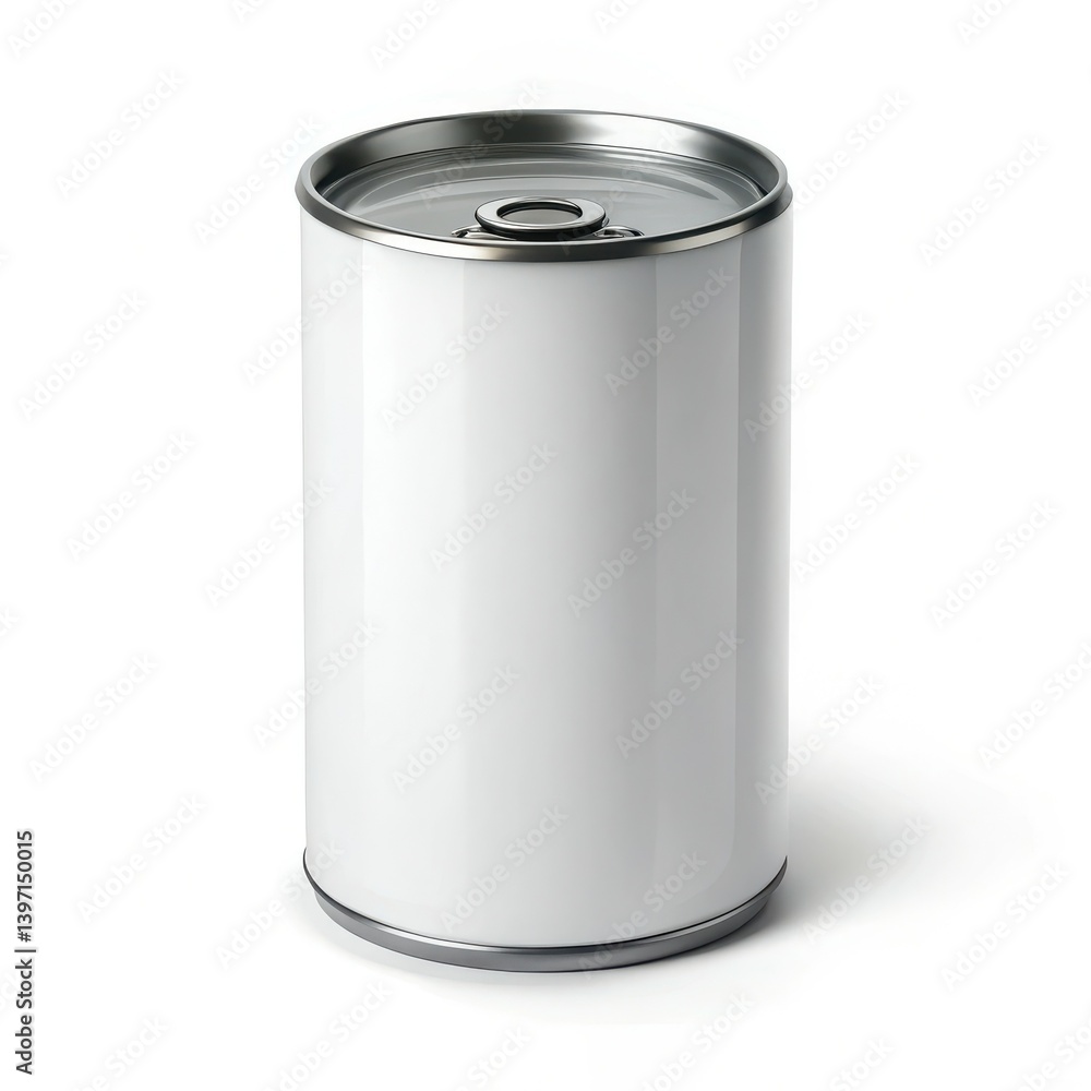 Blank White Can Mockup Clean Design Studio Shot Blank White Can Mockup Clean Design Studio Shot