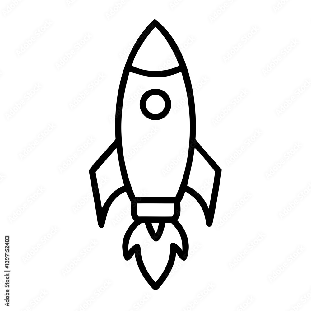 Rocket Vector Line Art Design | Modern Icon Isolated on Clear Transparent Background for Creative Use Rocket Vector Line Art Design | Modern Icon Isolated on Clear Transparent Background for Creative Use