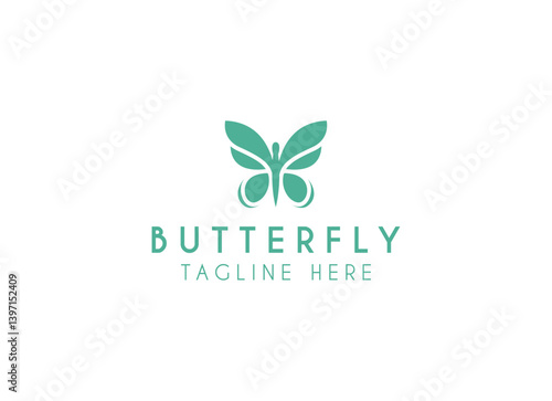 Butterfly logo. Luxury line logotype design. Universal premium butterfly symbol logotype.