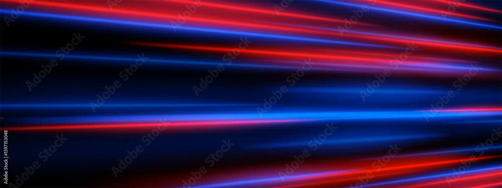 Red and blue laser lines. Sharp directional glow beams with motion blur and center focus. Fast light burst. Red and blue laser lines. Sharp directional glow beams with motion blur and center focus. Fast light burst.