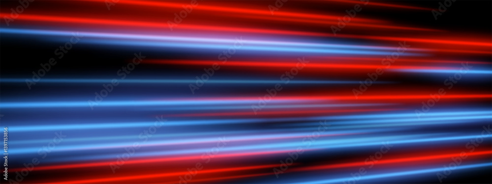 High-speed laser. Red and cyan beams burst in straight direction with bright neon motion and energetic flow. High-speed laser. Red and cyan beams burst in straight direction with bright neon motion and energetic flow.