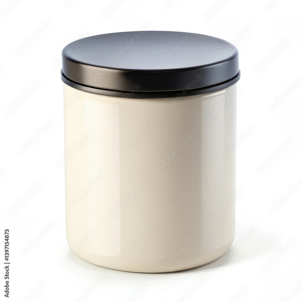 Cream canister with dark lid perfect storage solution Cream canister with dark lid perfect storage solution
