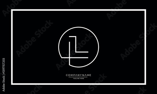 L or LL Alphabet letters logo vector monogram icon