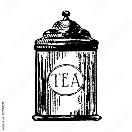 アンティークなキャニスター,お茶缶