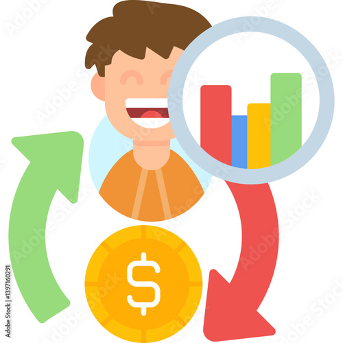 Stock Exchange Icon Vector Element