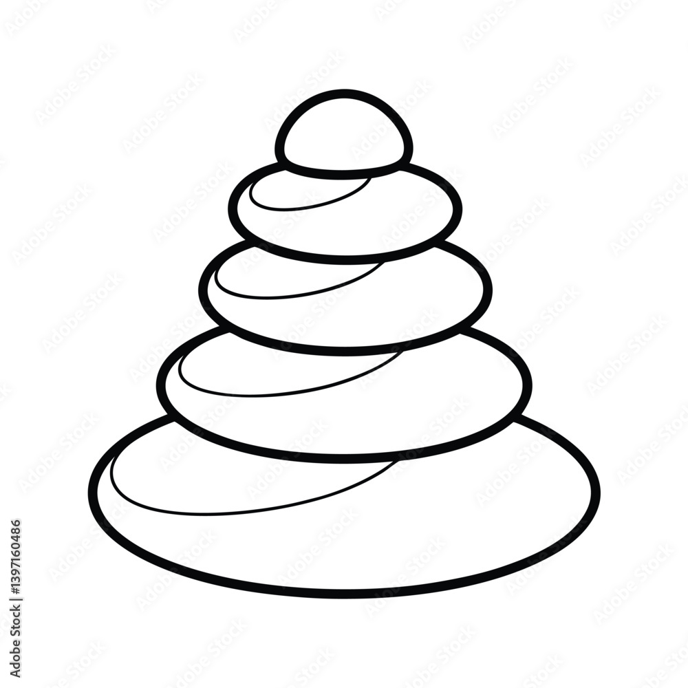 Simple Black And White Stone Cairn Graphic Design Illustration Art Simple Black And White Stone Cairn Graphic Design Illustration Art