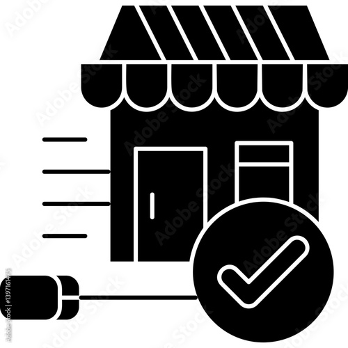Storefront Icon Vector Element