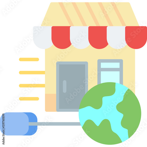 Storefront Icon Vector Element