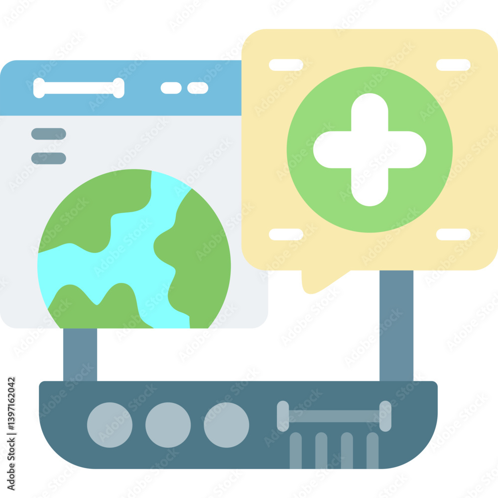 Obraz premium Electronic Icon Vector Element