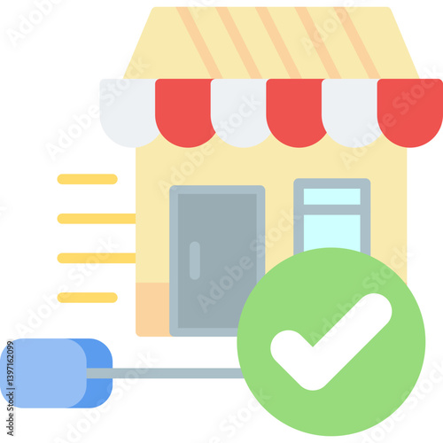 Storefront Icon Vector Element