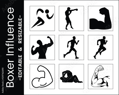 Set Of Sports And Fitness Silhouette Vectors For Various Sporting Activities