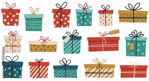 set of birthday and new born baby party elements