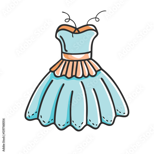 tulle dress icon, tulle dress vector illustration-simple illustration of tulle dress, perfect for tulle dress logos and icons