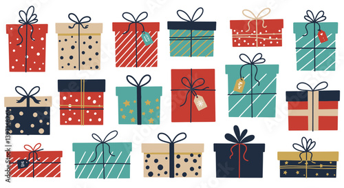 set of birthday and new born baby party elements