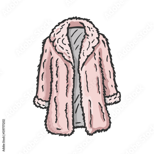 faux fur coat icon, faux fur coat vector illustration-simple illustration of faux fur coat, perfect for faux fur coat logos and icons