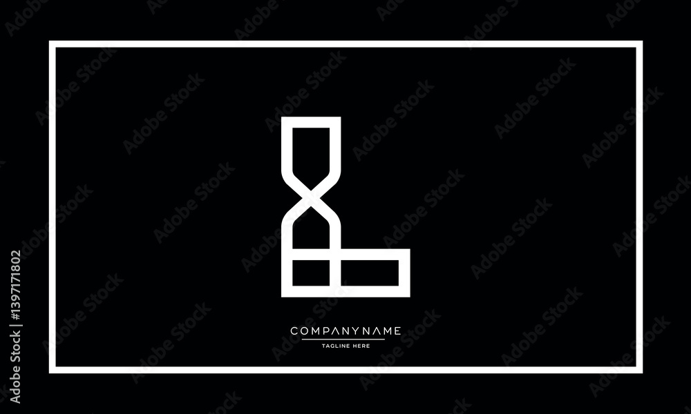 Fototapeta premium L or LL Alphabet letters logo vector monogram icon