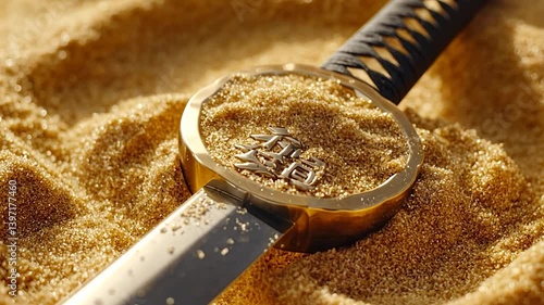 Golden Samurai Sword in Sugar