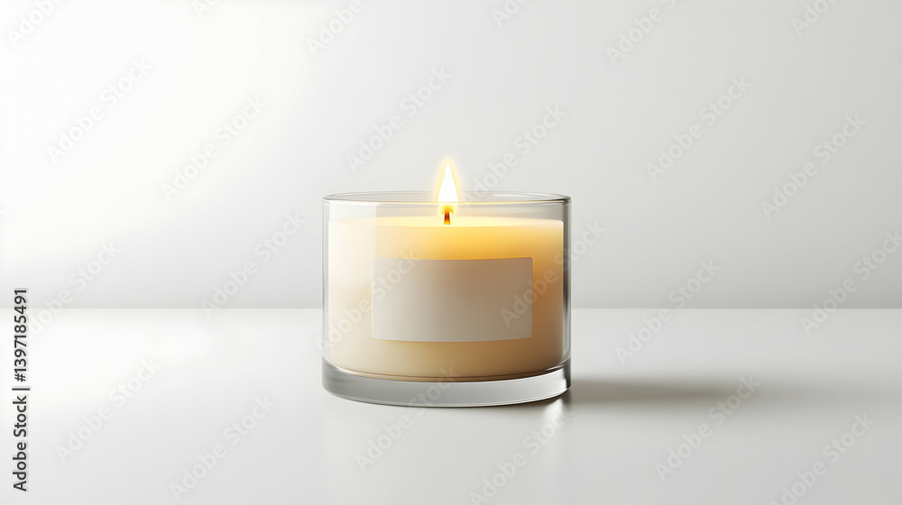 Scented Candle Burning Wax in Glass Container with Label Modern Home Decoration Scented Candle Burning Wax in Glass Container with Label Modern Home Decoration