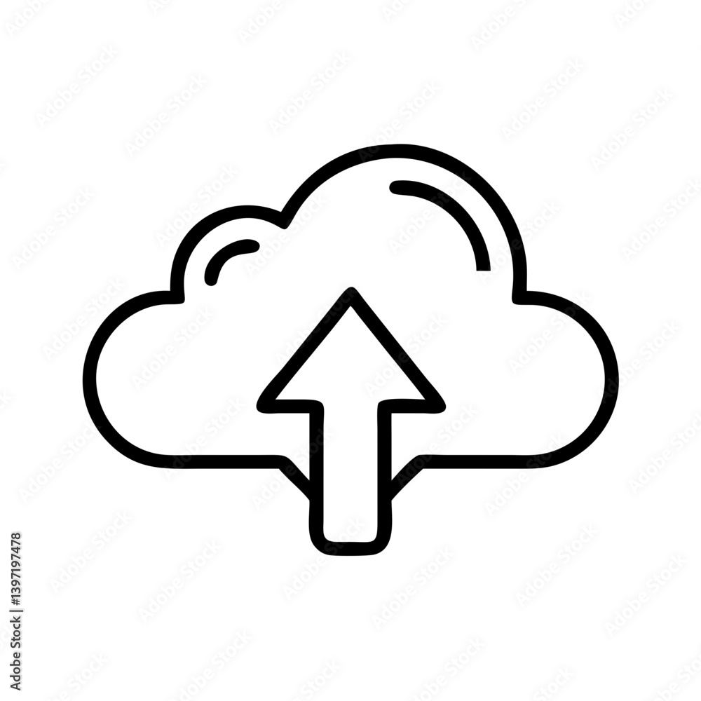 A cloud computing icon A cloud computing icon