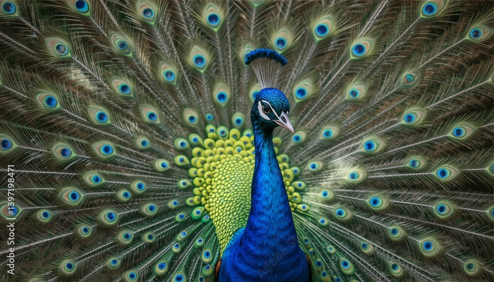 Obraz premium peacock in front of white background