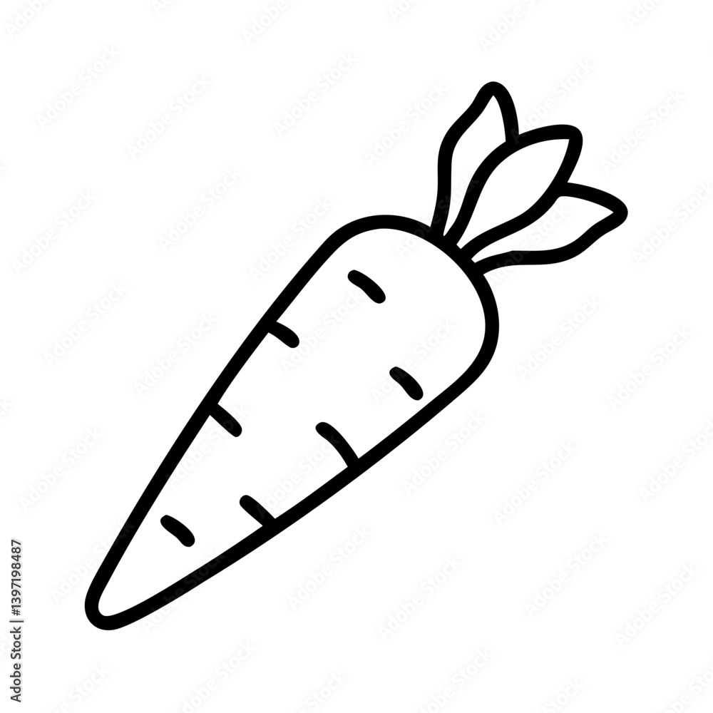 Carrot vegetable icon vector illustration fresh healthy food outline drawing art Carrot vegetable icon vector illustration fresh healthy food outline drawing art