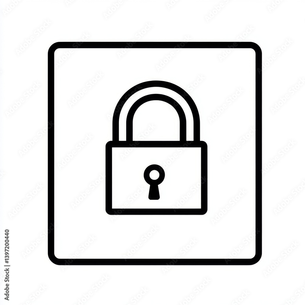 Black flat vector icon of file with padlock, access denied UX icon isolated on white background Black flat vector icon of file with padlock, access denied UX icon isolated on white background