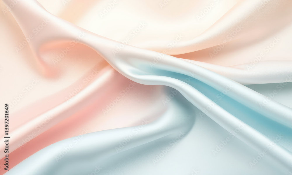Luxurious satin fabric with soft pastel colors, featuring smooth textures and elegant drapes, perfect for fashion and interior design projects Luxurious satin fabric with soft pastel colors, featuring smooth textures and elegant drapes, perfect for fashion and interior design projects
