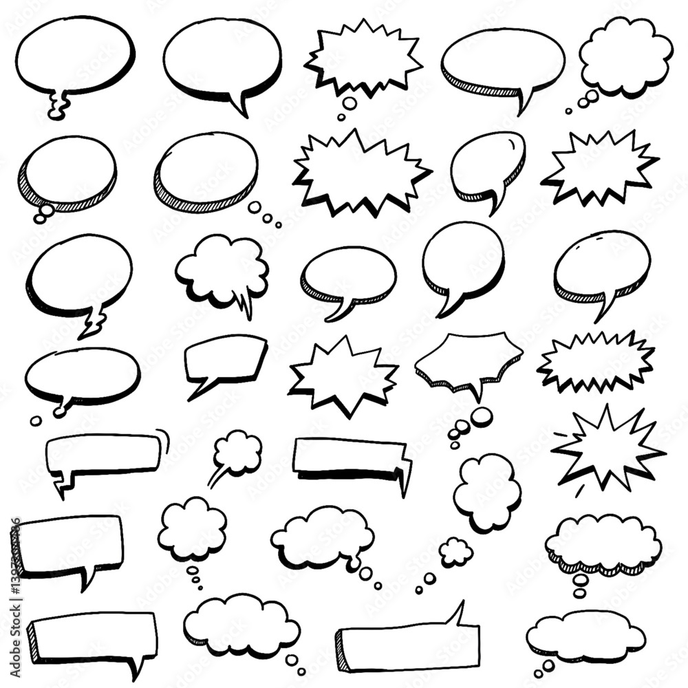 Fototapeta premium Classic Vector Speech Bubble for Print and Web