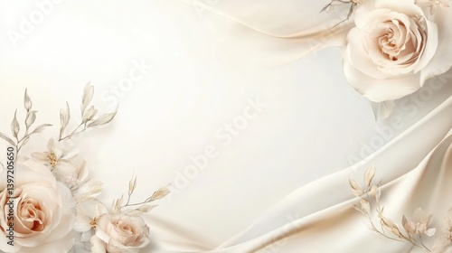 Simple Romantic Design Featuring Champagne Accents for Invitations