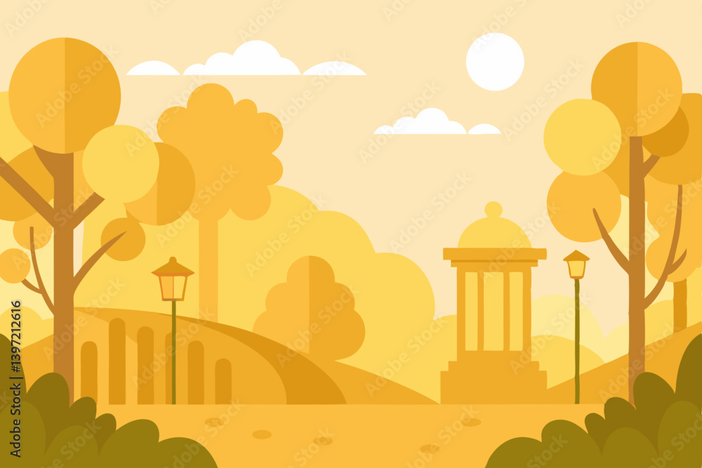 autumn landscape with trees