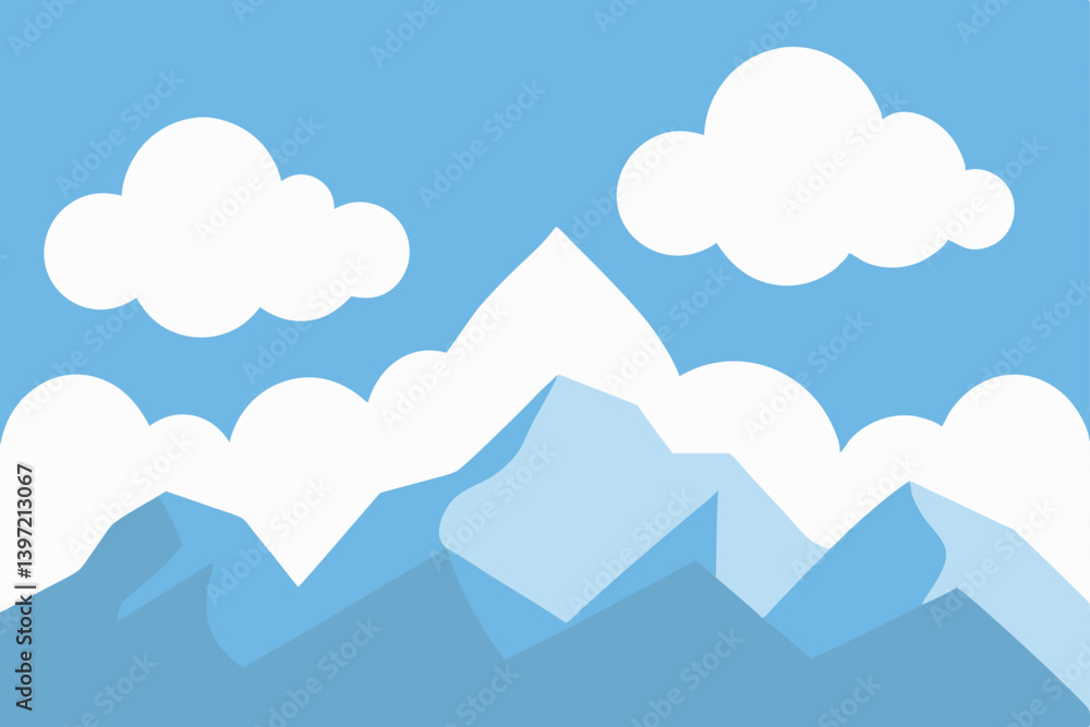 mountain landscape with clouds