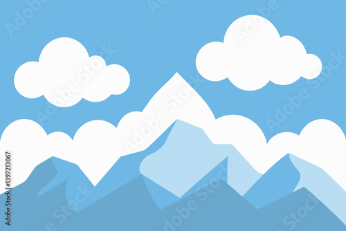 Obraz na płótnie mountain landscape with clouds w salonie