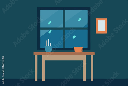 Obraz na płótnie vector illustration of a dining room w salonie