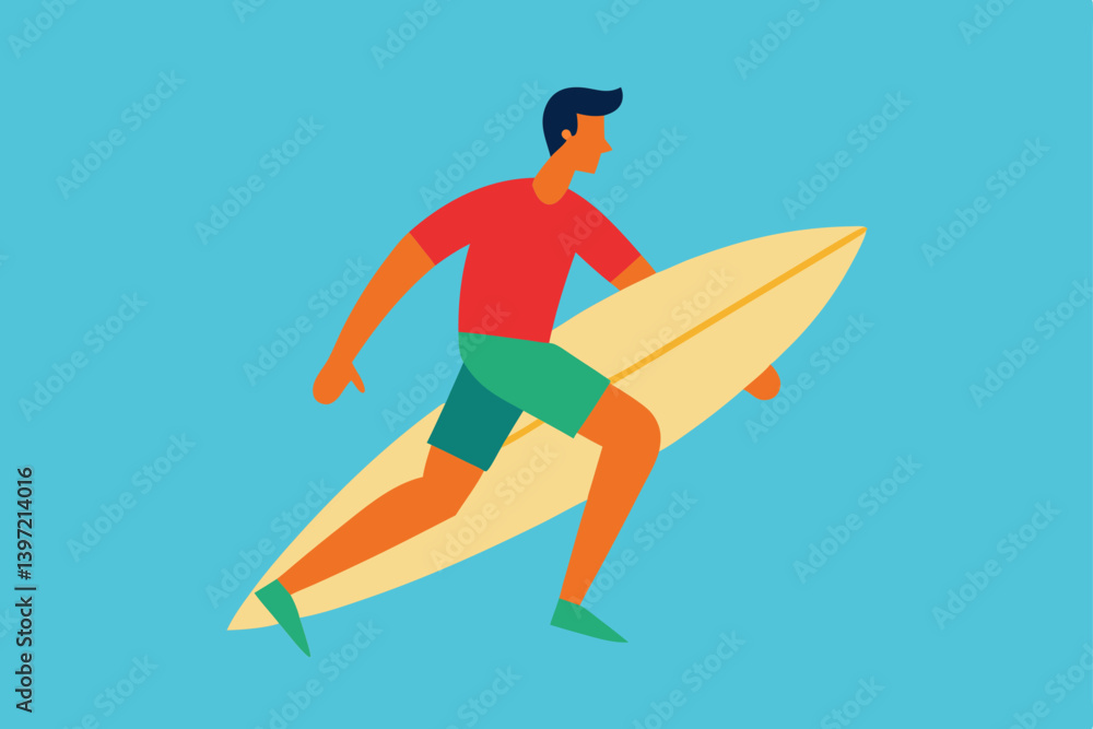 surfer on the beach