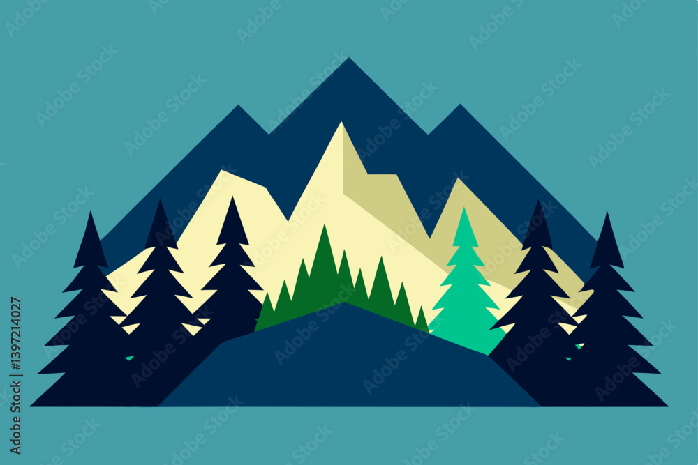 vector illustration of a mountain