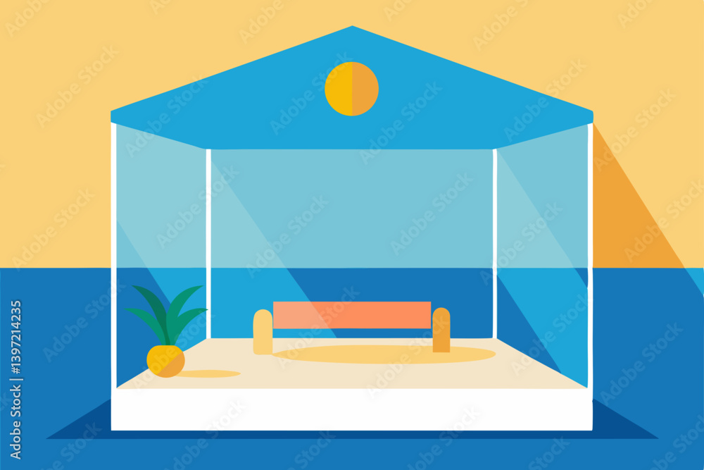 illustration of a bed with a pillow