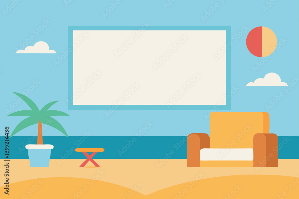summer beach scene