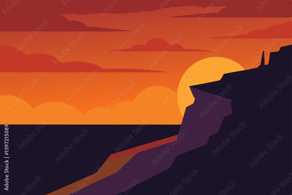 sunset over the mountains