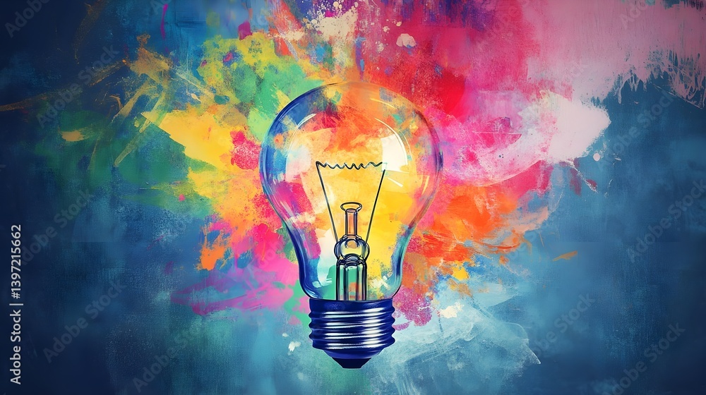 Explosion of Vibrant Colors and Shapes in Light Bulb Design Explosion of Vibrant Colors and Shapes in Light Bulb Design