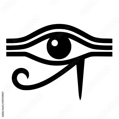 Ancient Egyptian eye symbol silhouette